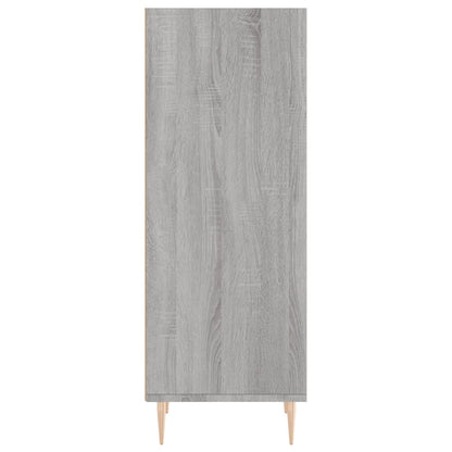 Dressoir 34,5X32,5X90 Cm Bewerkt Hout Grijs Sonoma Eikenkleurig