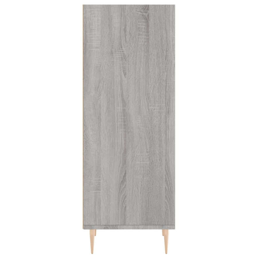 Dressoir 34,5X32,5X90 Cm Bewerkt Hout Grijs Sonoma Eikenkleurig