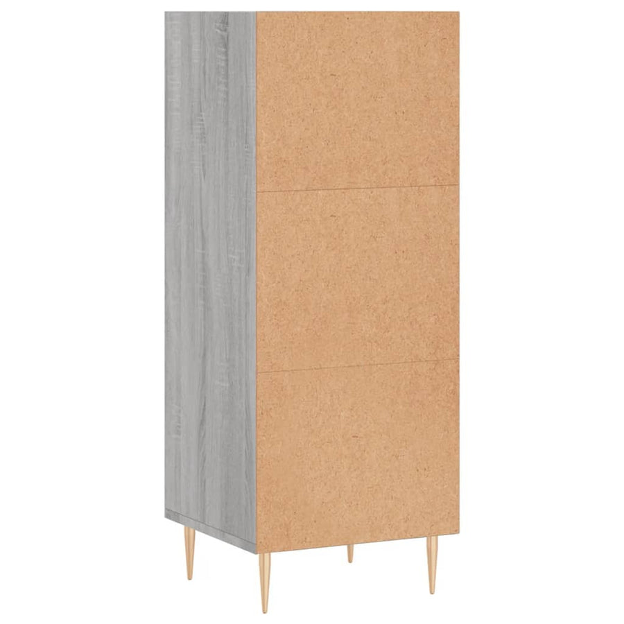 Dressoir 34,5X32,5X90 Cm Bewerkt Hout Grijs Sonoma Eikenkleurig