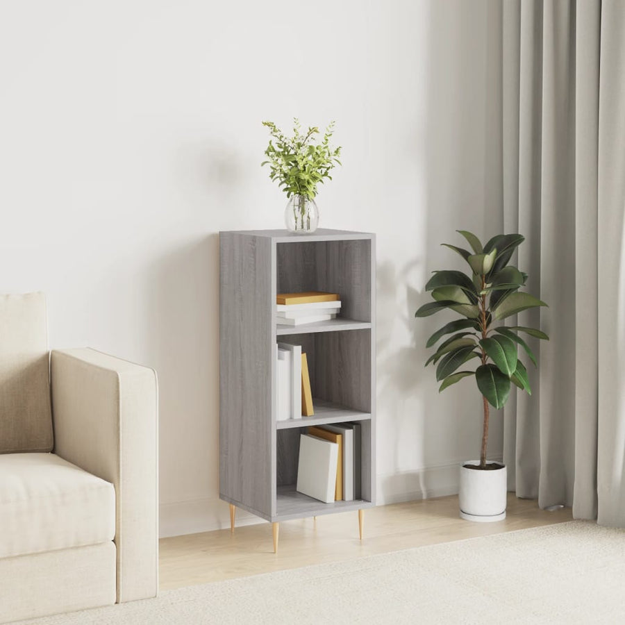Dressoir 34,5X32,5X90 Cm Bewerkt Hout Grijs Sonoma Eikenkleurig
