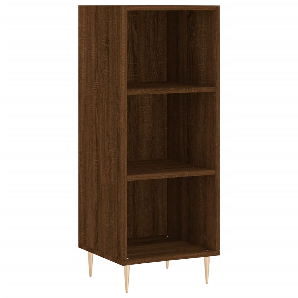 Dressoir 34,5X32,5X90 Cm Bewerkt Hout Bruin Eikenkleur