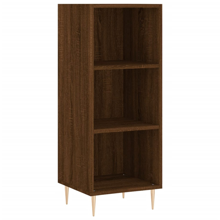 Dressoir 34,5X32,5X90 Cm Bewerkt Hout Bruin Eikenkleur