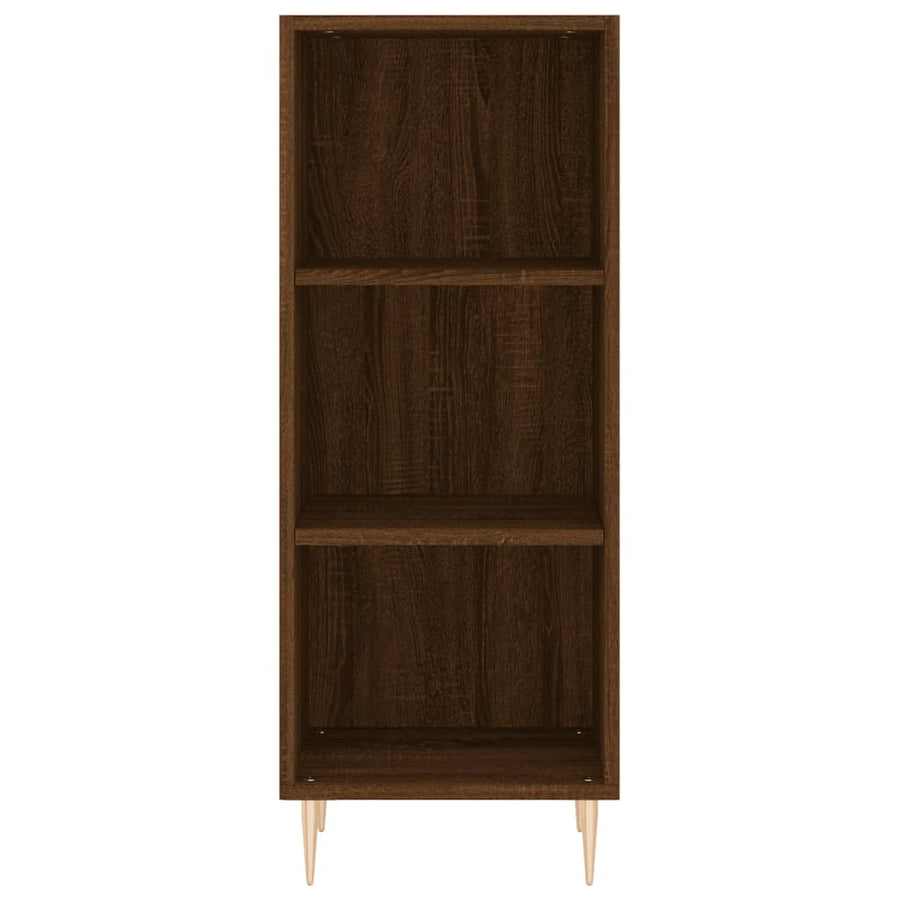 Dressoir 34,5X32,5X90 Cm Bewerkt Hout Bruin Eikenkleur