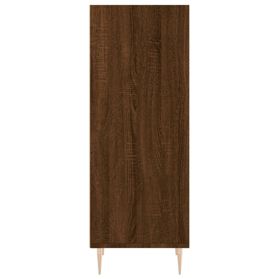 Dressoir 34,5X32,5X90 Cm Bewerkt Hout Bruin Eikenkleur