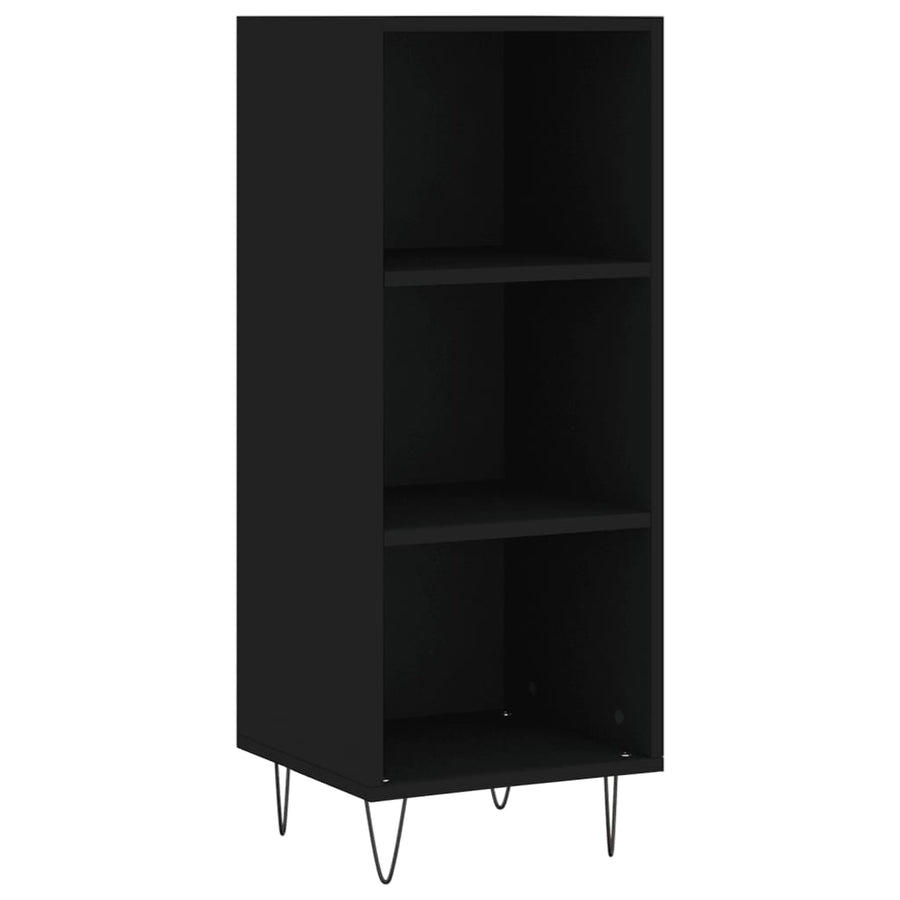Dressoir 34,5X32,5X90 Cm Bewerkt Hout Zwart