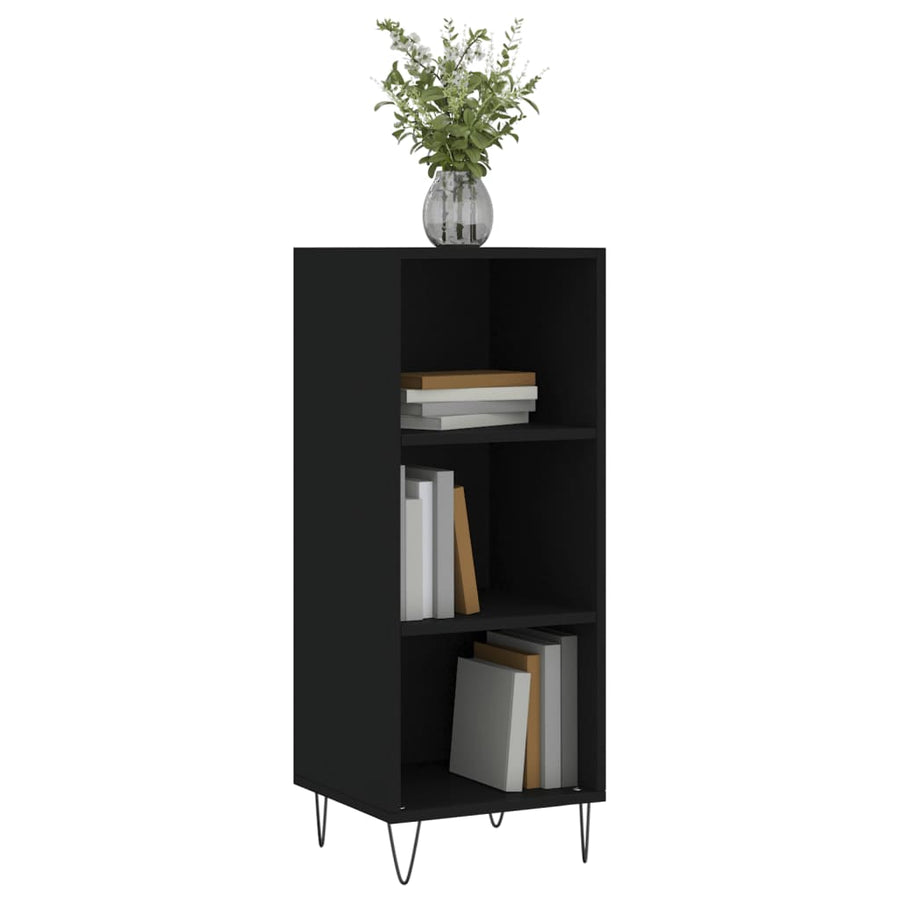 Dressoir 34,5X32,5X90 Cm Bewerkt Hout Zwart