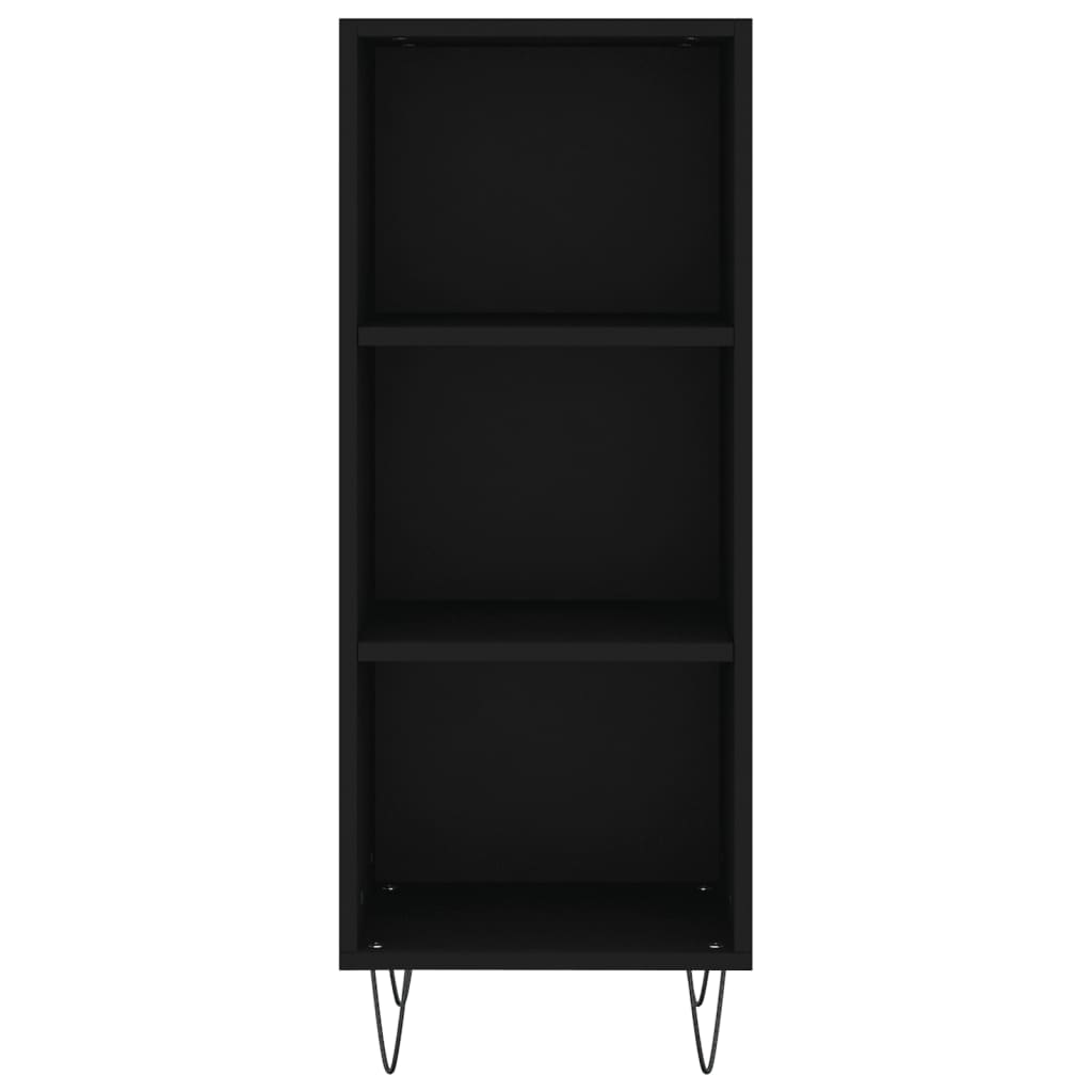 Dressoir 34,5X32,5X90 Cm Bewerkt Hout Zwart