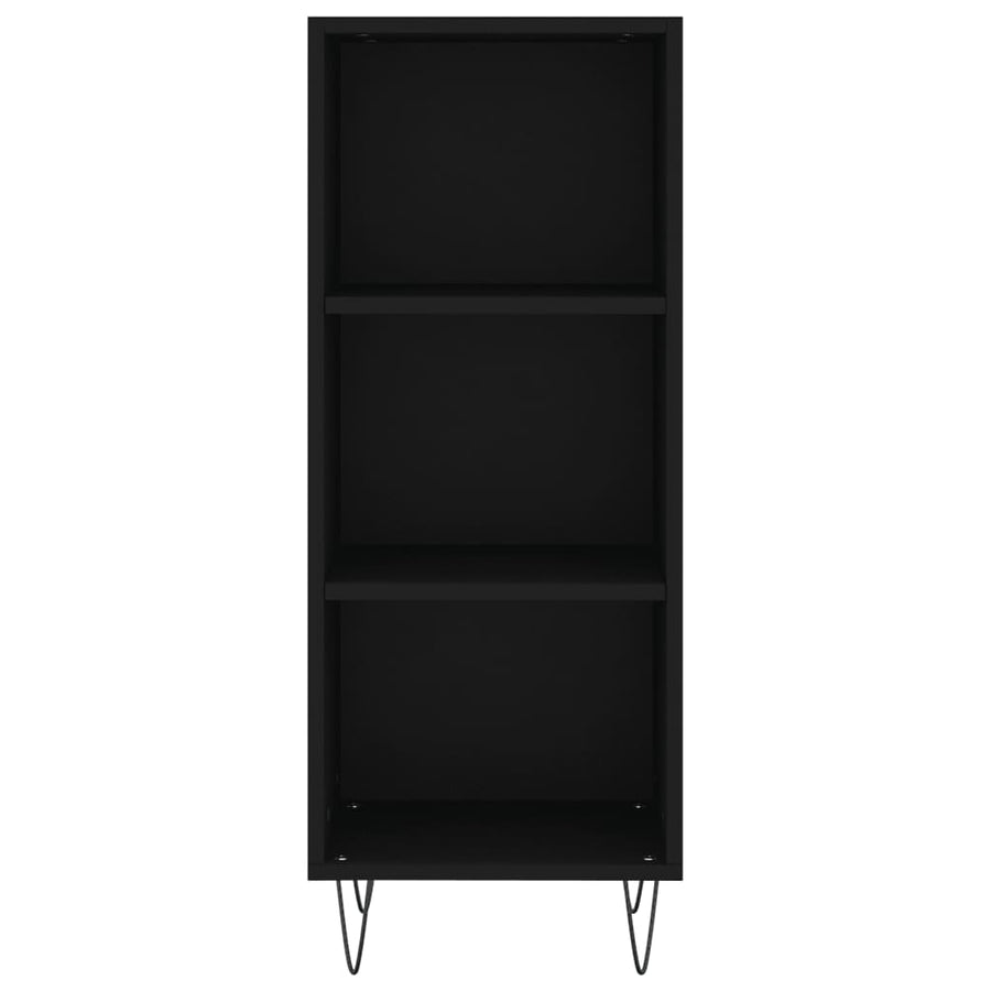 Dressoir 34,5X32,5X90 Cm Bewerkt Hout Zwart