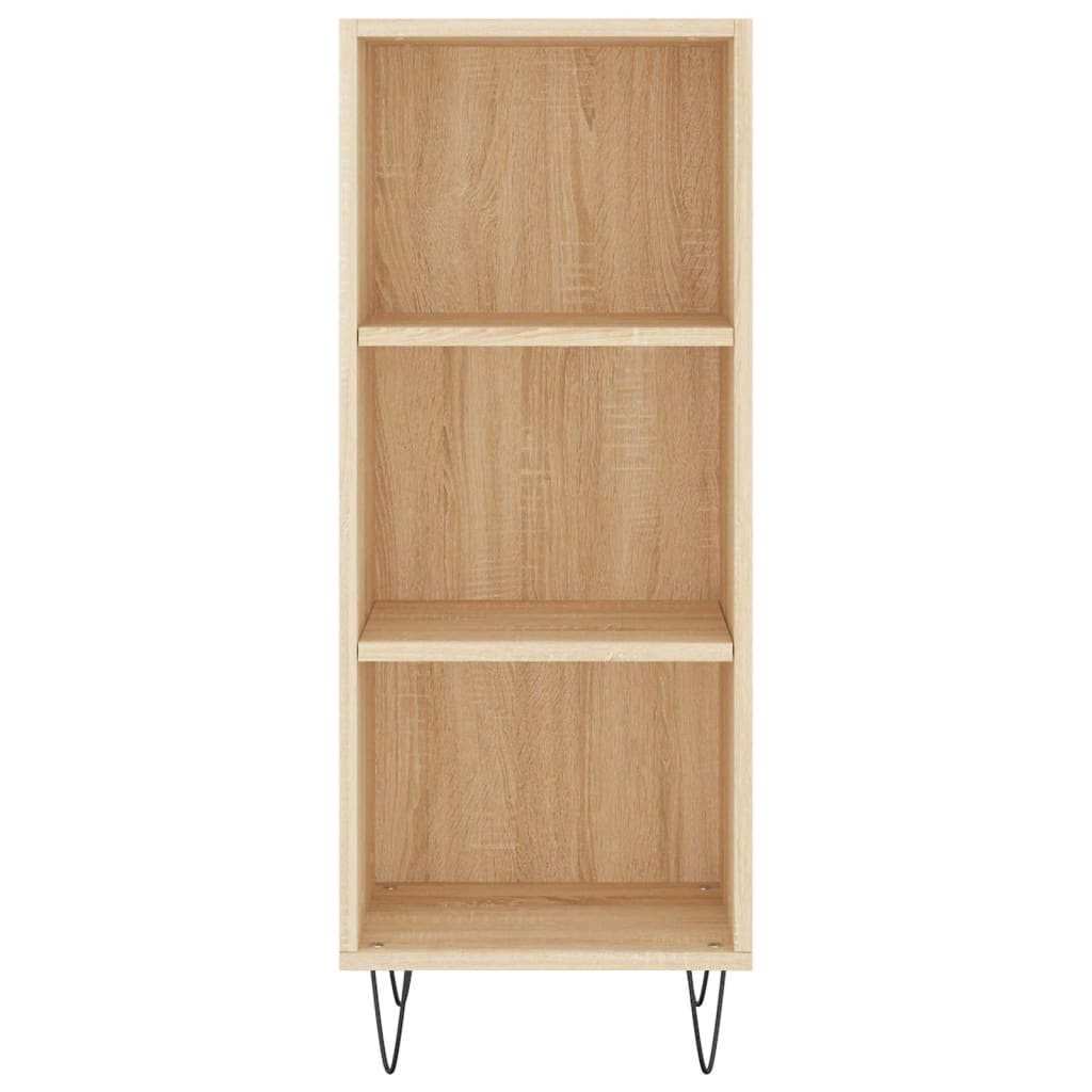 Dressoir 34,5X32,5X90 Cm Bewerkt Hout Sonoma Eikenkleurig