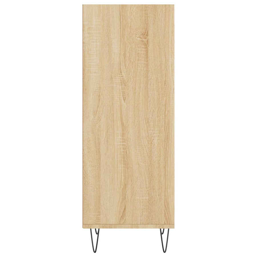 Dressoir 34,5X32,5X90 Cm Bewerkt Hout Sonoma Eikenkleurig