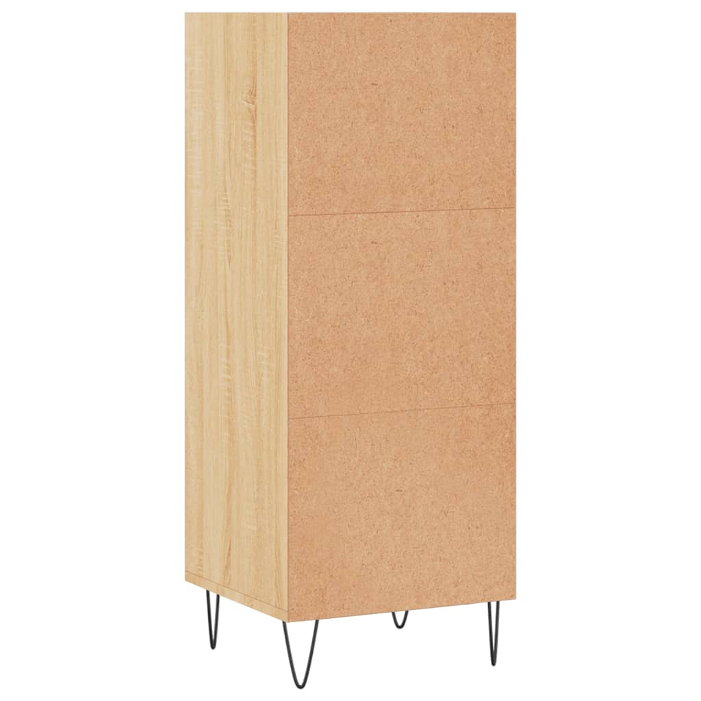 Dressoir 34,5X32,5X90 Cm Bewerkt Hout Sonoma Eikenkleurig