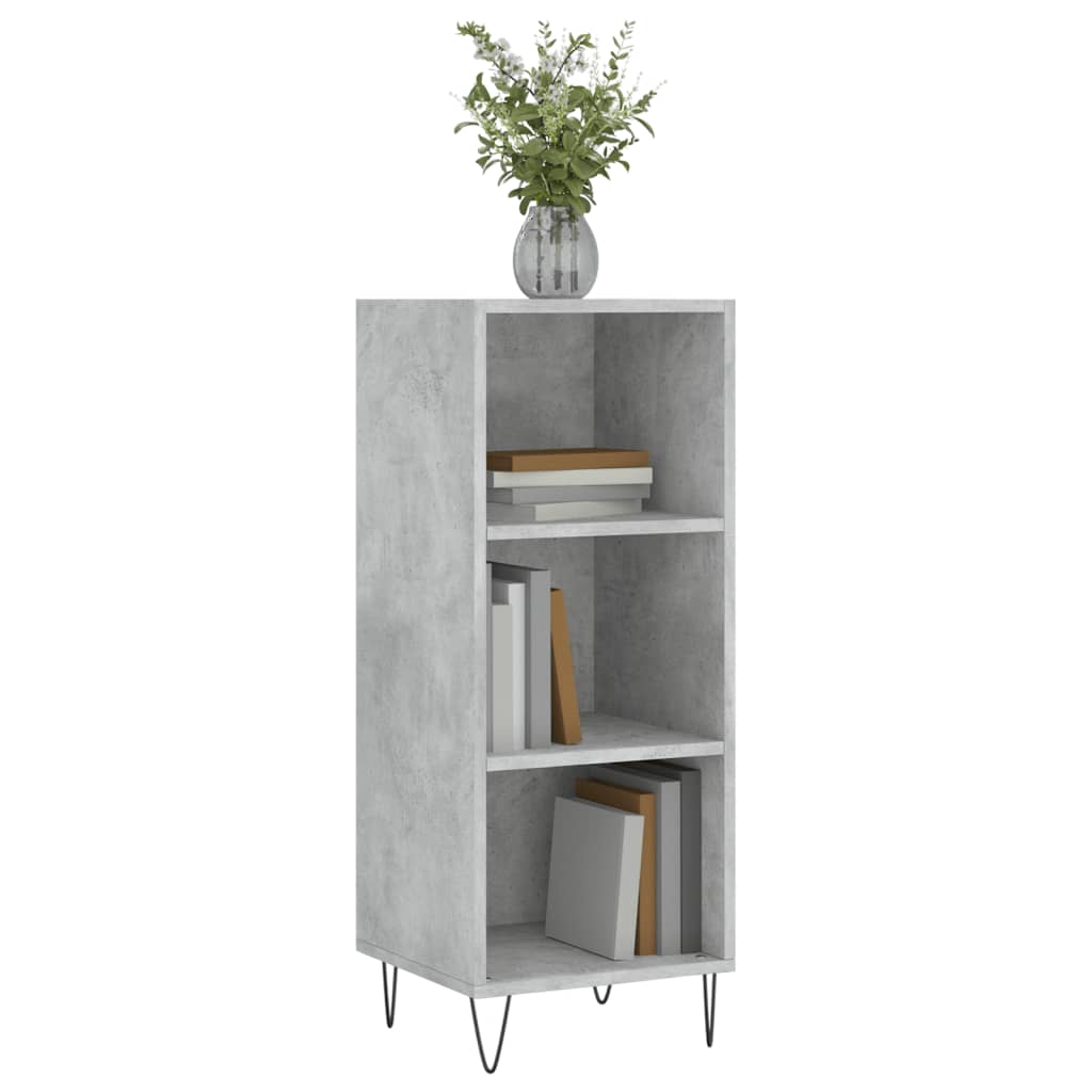 Dressoir 34,5X32,5X90 Cm Bewerkt Hout Betongrijs