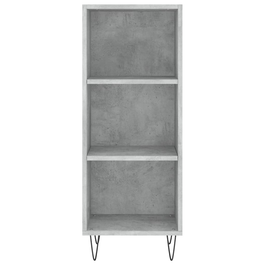 Dressoir 34,5X32,5X90 Cm Bewerkt Hout Betongrijs