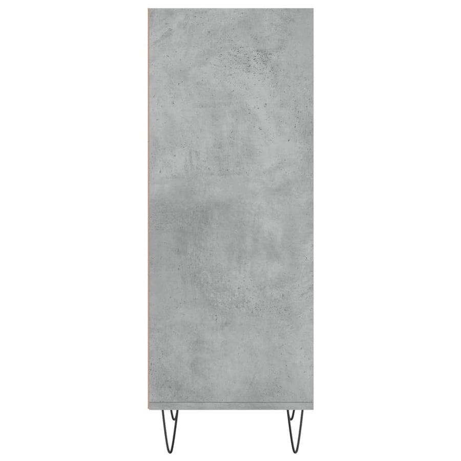 Dressoir 34,5X32,5X90 Cm Bewerkt Hout Betongrijs