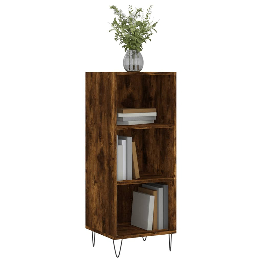 Dressoir 34,5X32,5X90 Cm Bewerkt Hout Gerookt Eikenkleurig