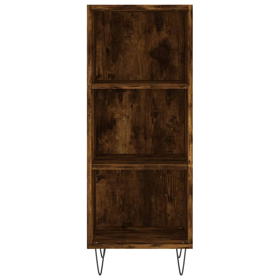 Dressoir 34,5X32,5X90 Cm Bewerkt Hout Gerookt Eikenkleurig