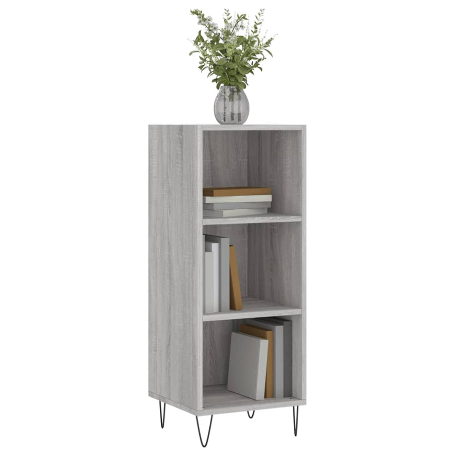Dressoir 34,5X32,5X90 Cm Bewerkt Hout Grijs Sonoma Eikenkleurig