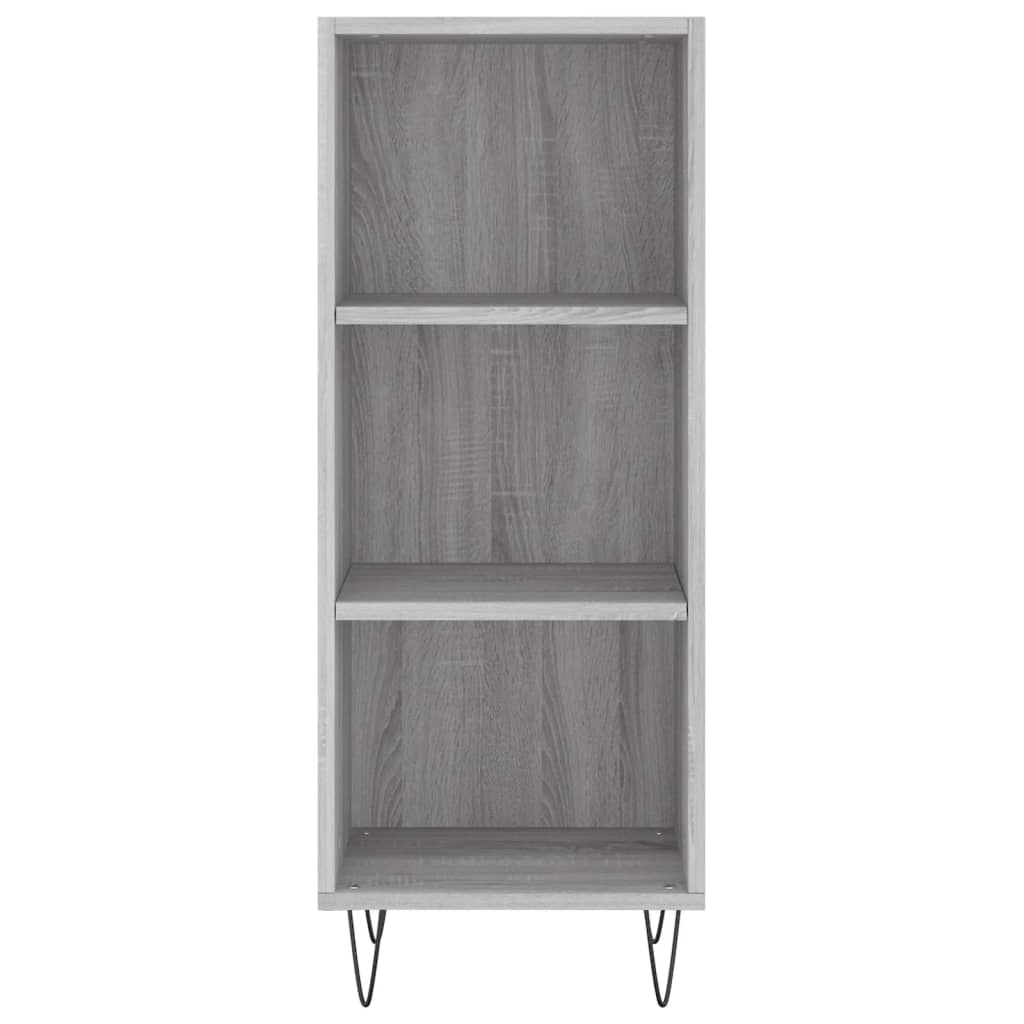 Dressoir 34,5X32,5X90 Cm Bewerkt Hout Grijs Sonoma Eikenkleurig
