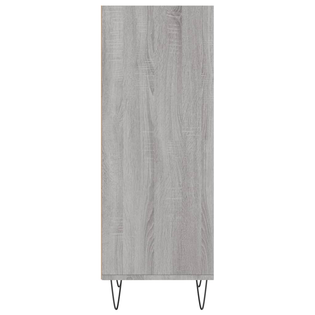 Dressoir 34,5X32,5X90 Cm Bewerkt Hout Grijs Sonoma Eikenkleurig