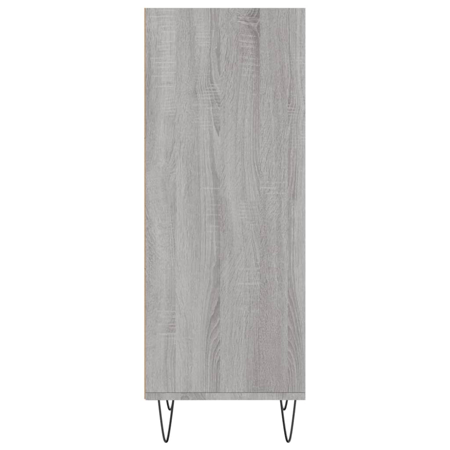 Dressoir 34,5X32,5X90 Cm Bewerkt Hout Grijs Sonoma Eikenkleurig