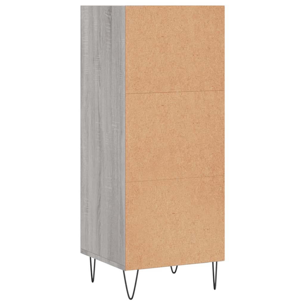 Dressoir 34,5X32,5X90 Cm Bewerkt Hout Grijs Sonoma Eikenkleurig