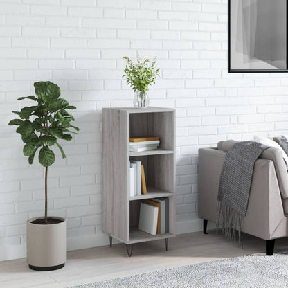 Dressoir 34,5X32,5X90 Cm Bewerkt Hout Grijs Sonoma Eikenkleurig