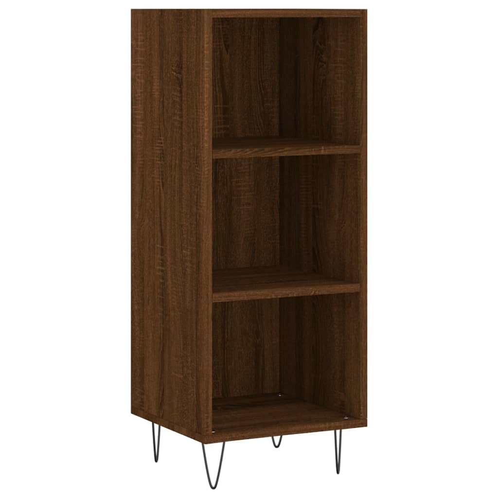 Dressoir 34,5X32,5X90 Cm Bewerkt Hout Bruin Eikenkleur