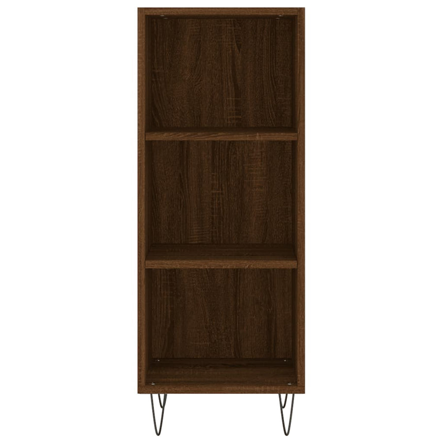 Dressoir 34,5X32,5X90 Cm Bewerkt Hout Bruin Eikenkleur