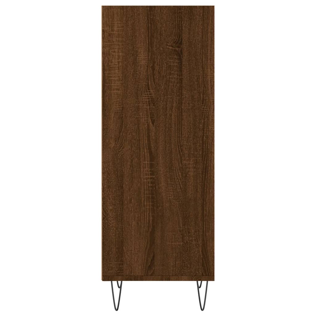 Dressoir 34,5X32,5X90 Cm Bewerkt Hout Bruin Eikenkleur
