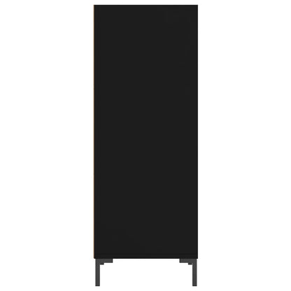 Dressoir 34,5X32,5X90 Cm Bewerkt Hout Zwart