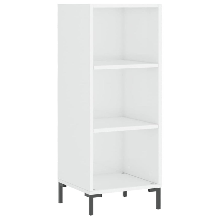 Dressoir 34,5X32,5X90 Cm Bewerkt Hout Hoogglans Wit