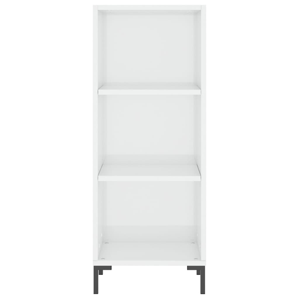 Dressoir 34,5X32,5X90 Cm Bewerkt Hout Hoogglans Wit