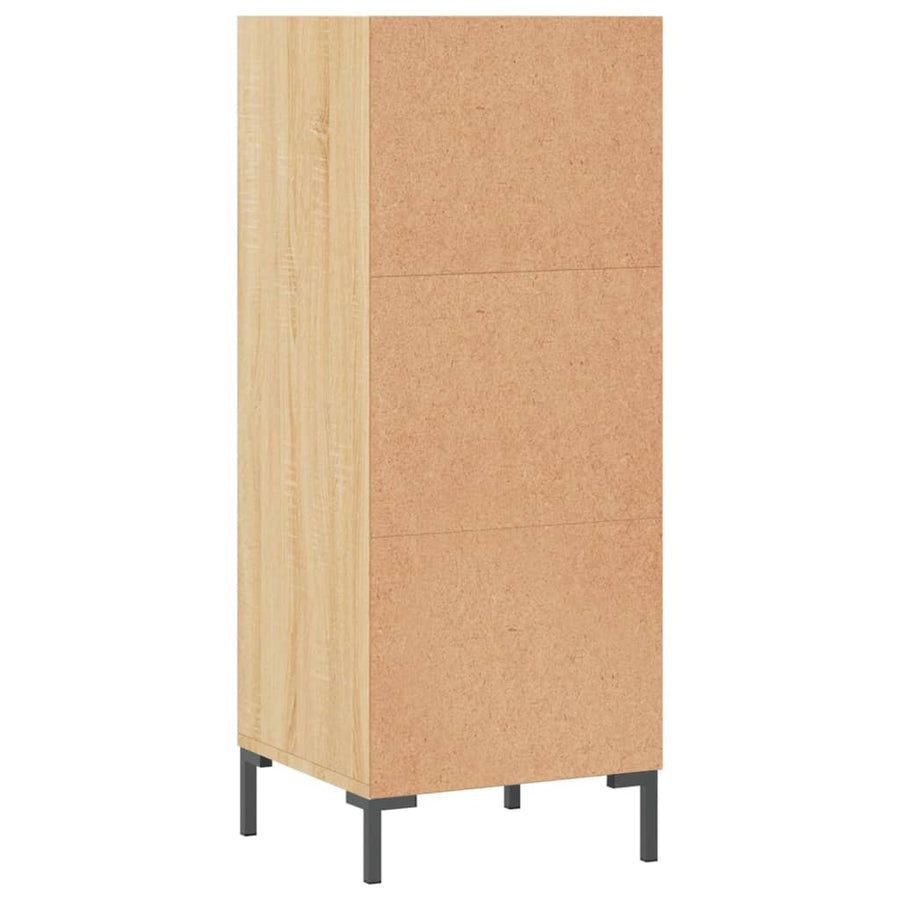 Dressoir 34,5X32,5X90 Cm Bewerkt Hout Sonoma Eikenkleurig