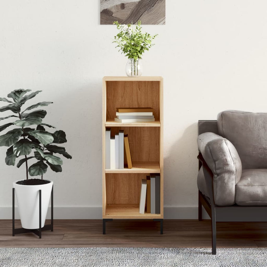 Dressoir 34,5X32,5X90 Cm Bewerkt Hout Sonoma Eikenkleurig