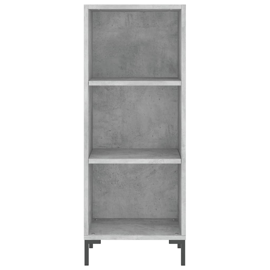 Dressoir 34,5X32,5X90 Cm Bewerkt Hout Betongrijs
