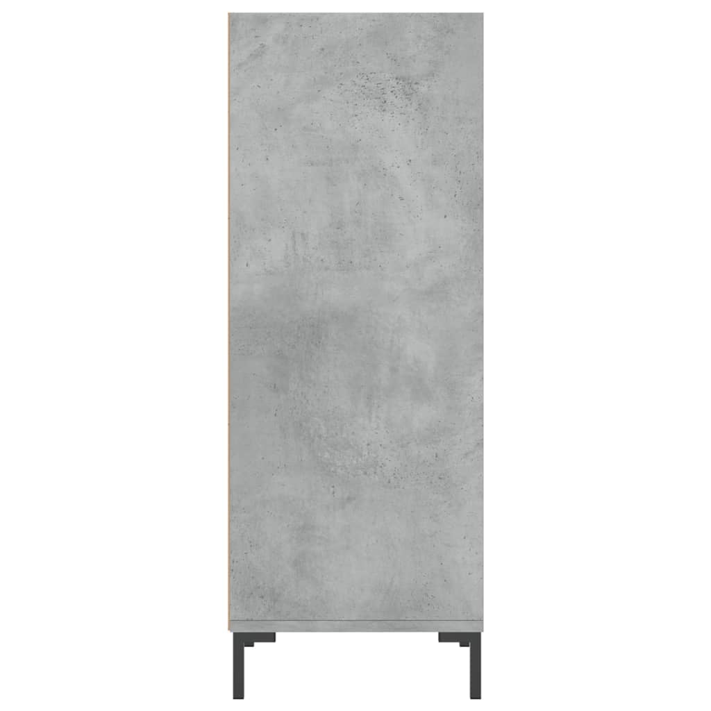 Dressoir 34,5X32,5X90 Cm Bewerkt Hout Betongrijs