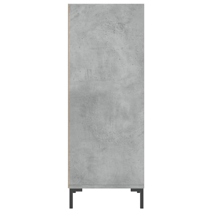 Dressoir 34,5X32,5X90 Cm Bewerkt Hout Betongrijs