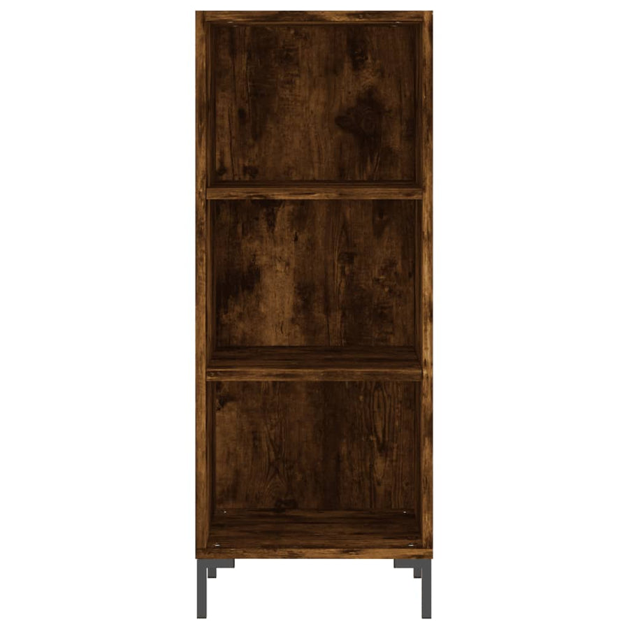Dressoir 34,5X32,5X90 Cm Bewerkt Hout Gerookt Eikenkleurig