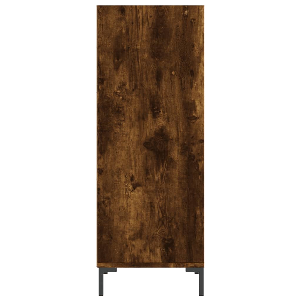 Dressoir 34,5X32,5X90 Cm Bewerkt Hout Gerookt Eikenkleurig