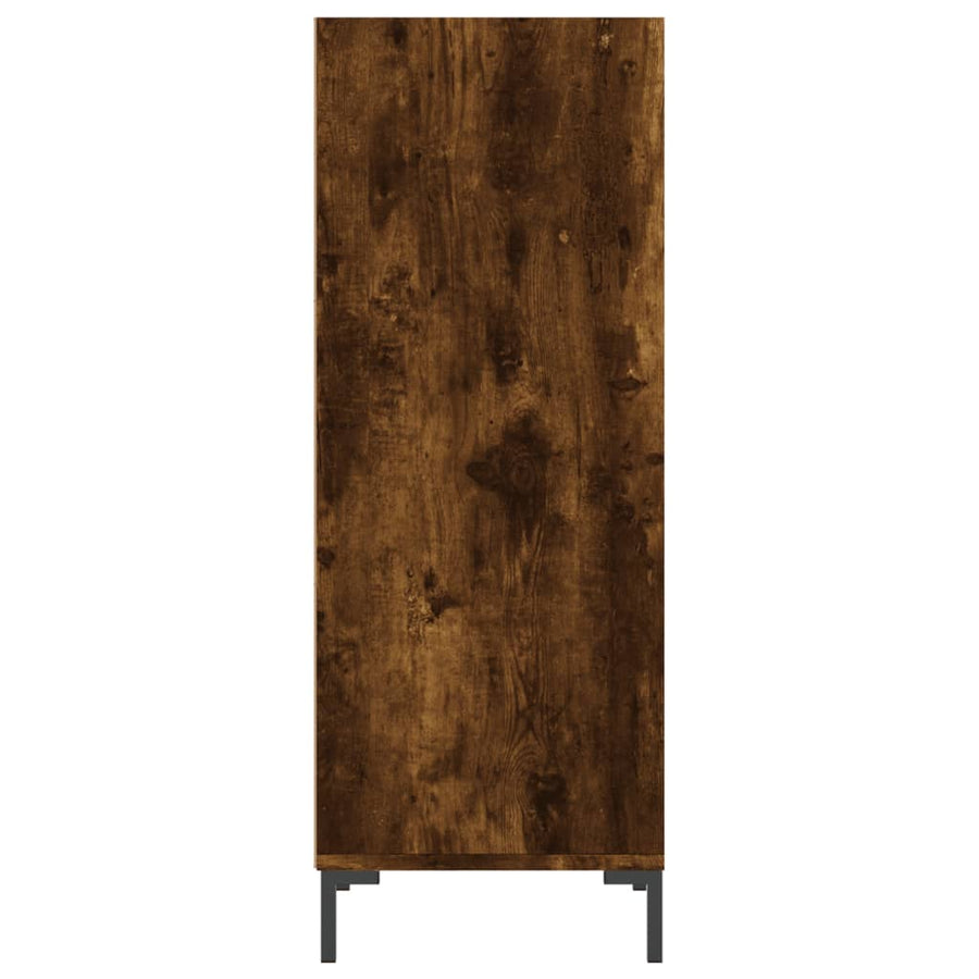 Dressoir 34,5X32,5X90 Cm Bewerkt Hout Gerookt Eikenkleurig