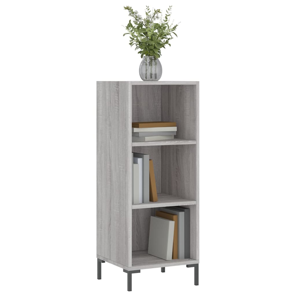 Dressoir 34,5X32,5X90 Cm Bewerkt Hout Grijs Sonoma Eikenkleurig