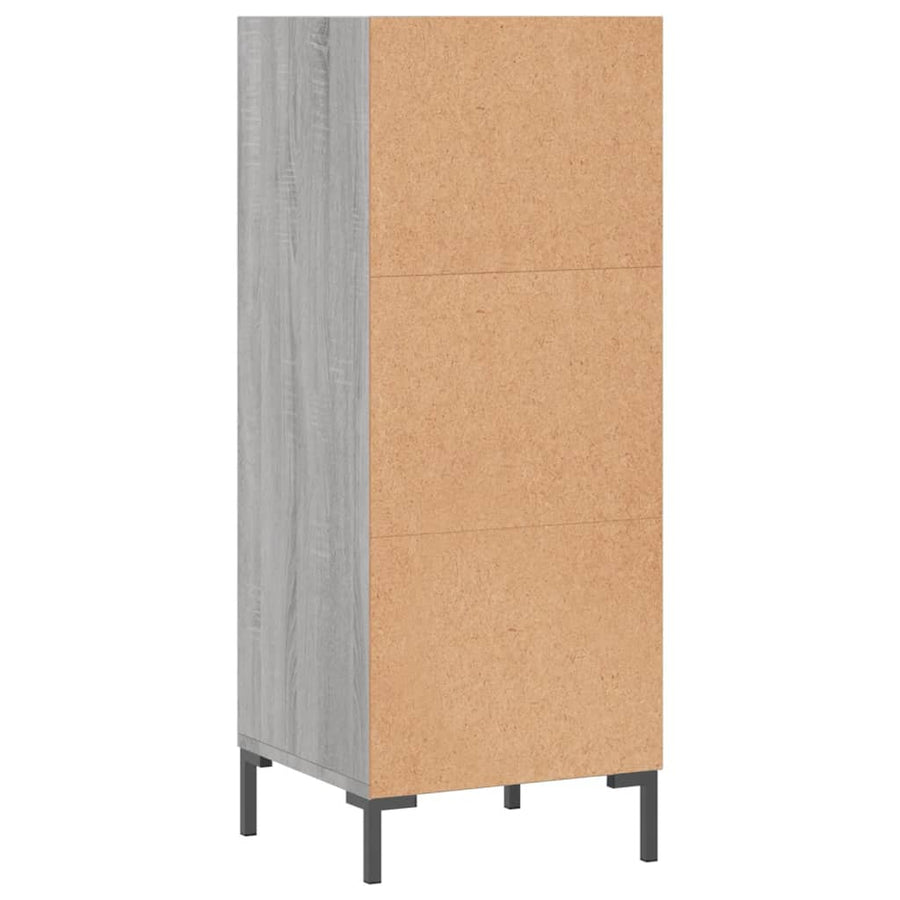 Dressoir 34,5X32,5X90 Cm Bewerkt Hout Grijs Sonoma Eikenkleurig
