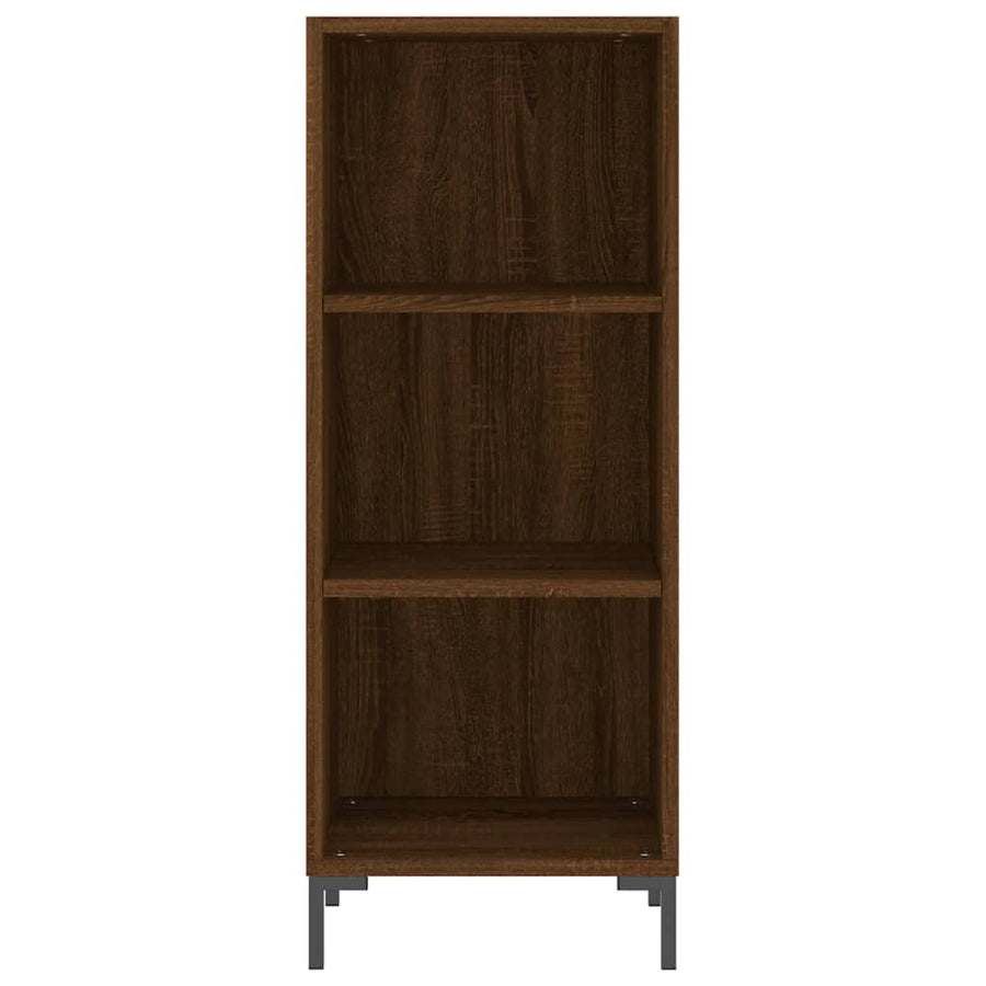 Dressoir 34,5X32,5X90 Cm Bewerkt Hout Bruin Eikenkleur