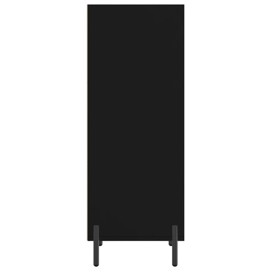 Dressoir 34,5X32,5X90 Cm Bewerkt Hout Zwart