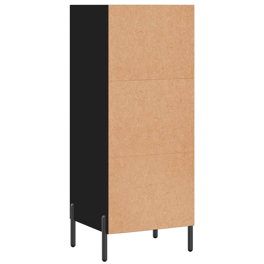 Dressoir 34,5X32,5X90 Cm Bewerkt Hout Zwart