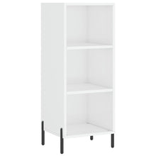 Dressoir 34,5X32,5X90 Cm Bewerkt Hout Hoogglans Wit