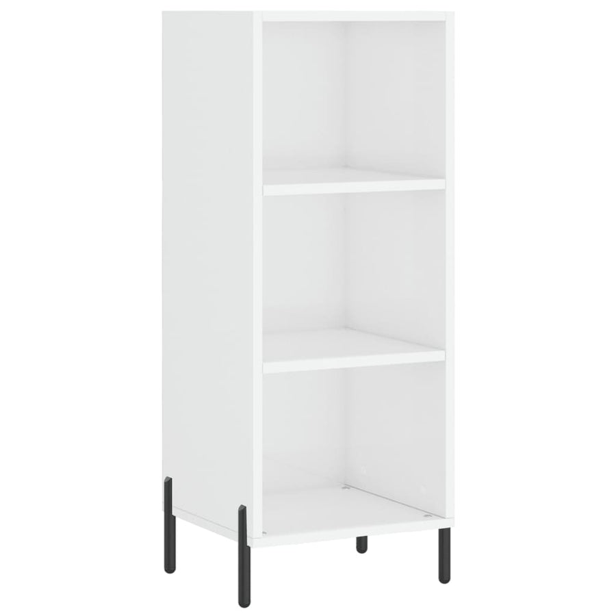 Dressoir 34,5X32,5X90 Cm Bewerkt Hout Hoogglans Wit