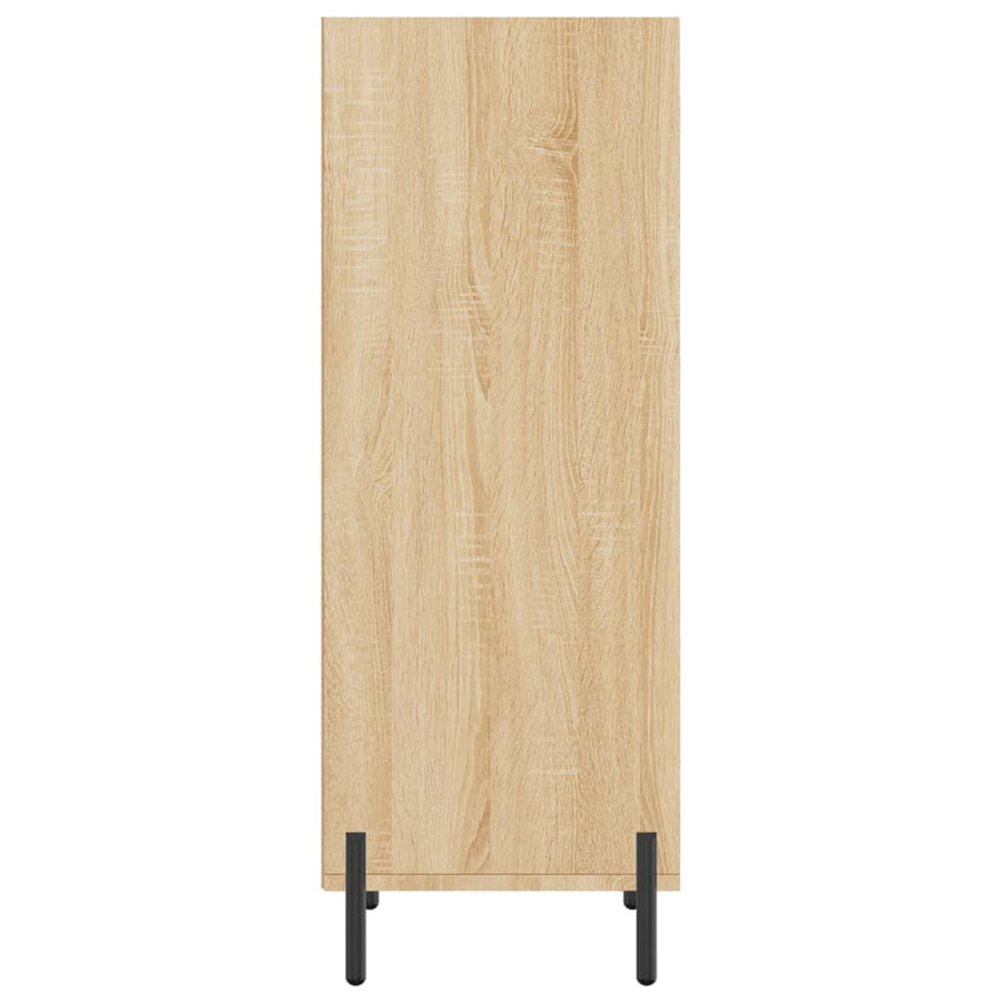 Dressoir 34,5X32,5X90 Cm Bewerkt Hout Sonoma Eikenkleurig