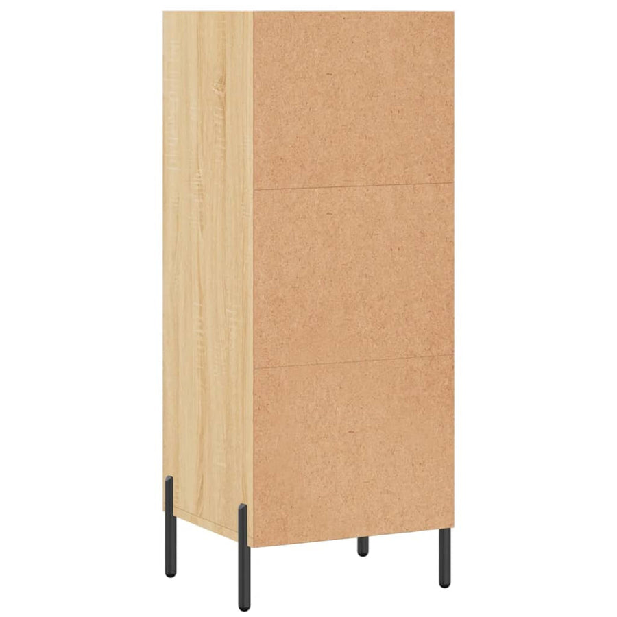Dressoir 34,5X32,5X90 Cm Bewerkt Hout Sonoma Eikenkleurig