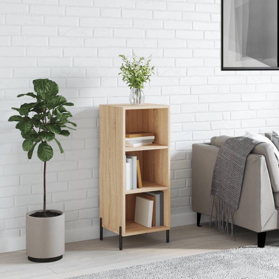 Dressoir 34,5X32,5X90 Cm Bewerkt Hout Sonoma Eikenkleurig